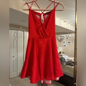 Zara Red Polka Dot Mini Dress